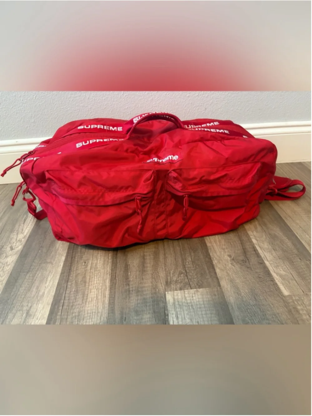 Supreme Cordura Large Duffle Bag FW22 Red -